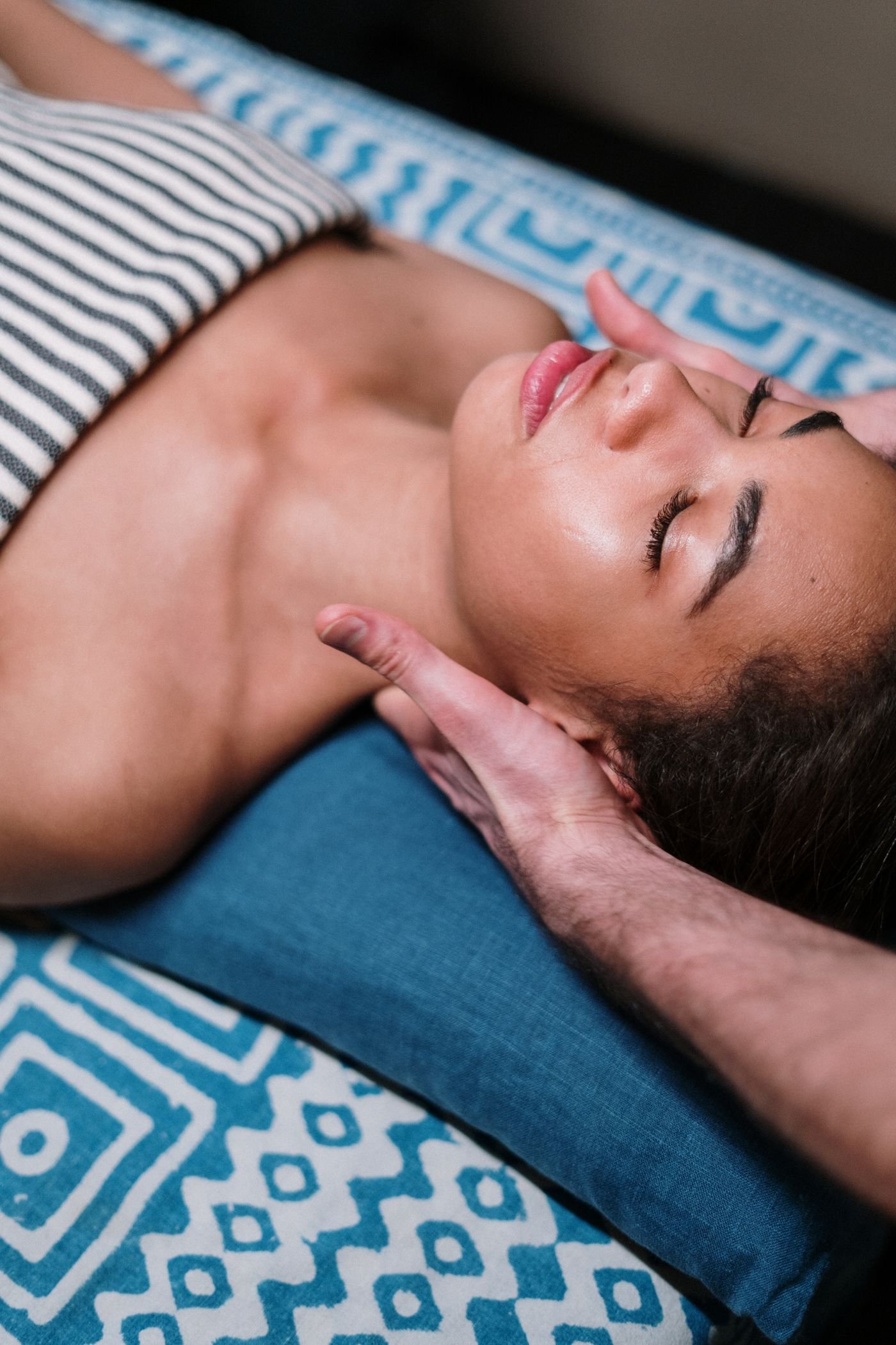 Calming professional facial treatment